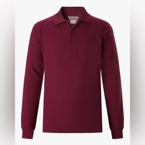 Classic Burgundy Long Sleeve Polo